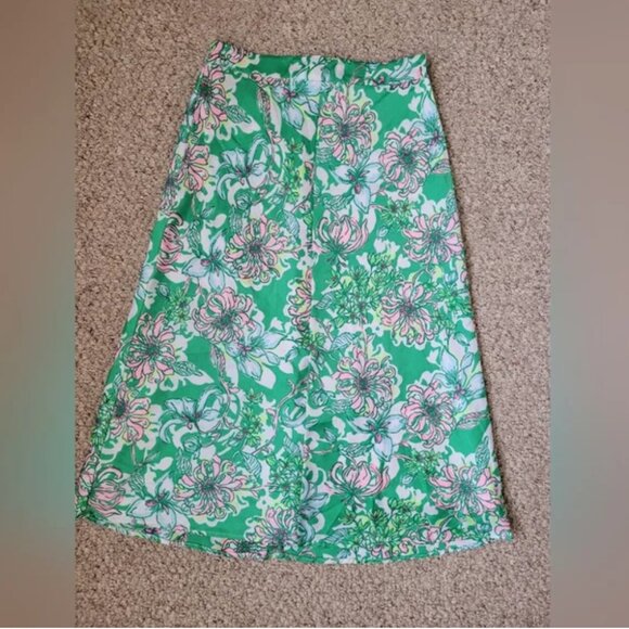 Lilly Pulitzer Rennox Midi Green Skirt size 6 - Picture 4 of 6